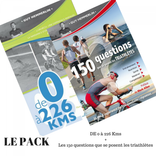 Lot Livres de 0 à 226 kms + Les 150 questions que se posent les triathlètes