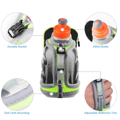Porte bidon main running + bouteille 250 ml